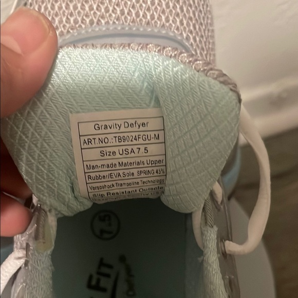 Blue and Gray Athletic Shoes with Cushioned Support - Picture 5 of 7